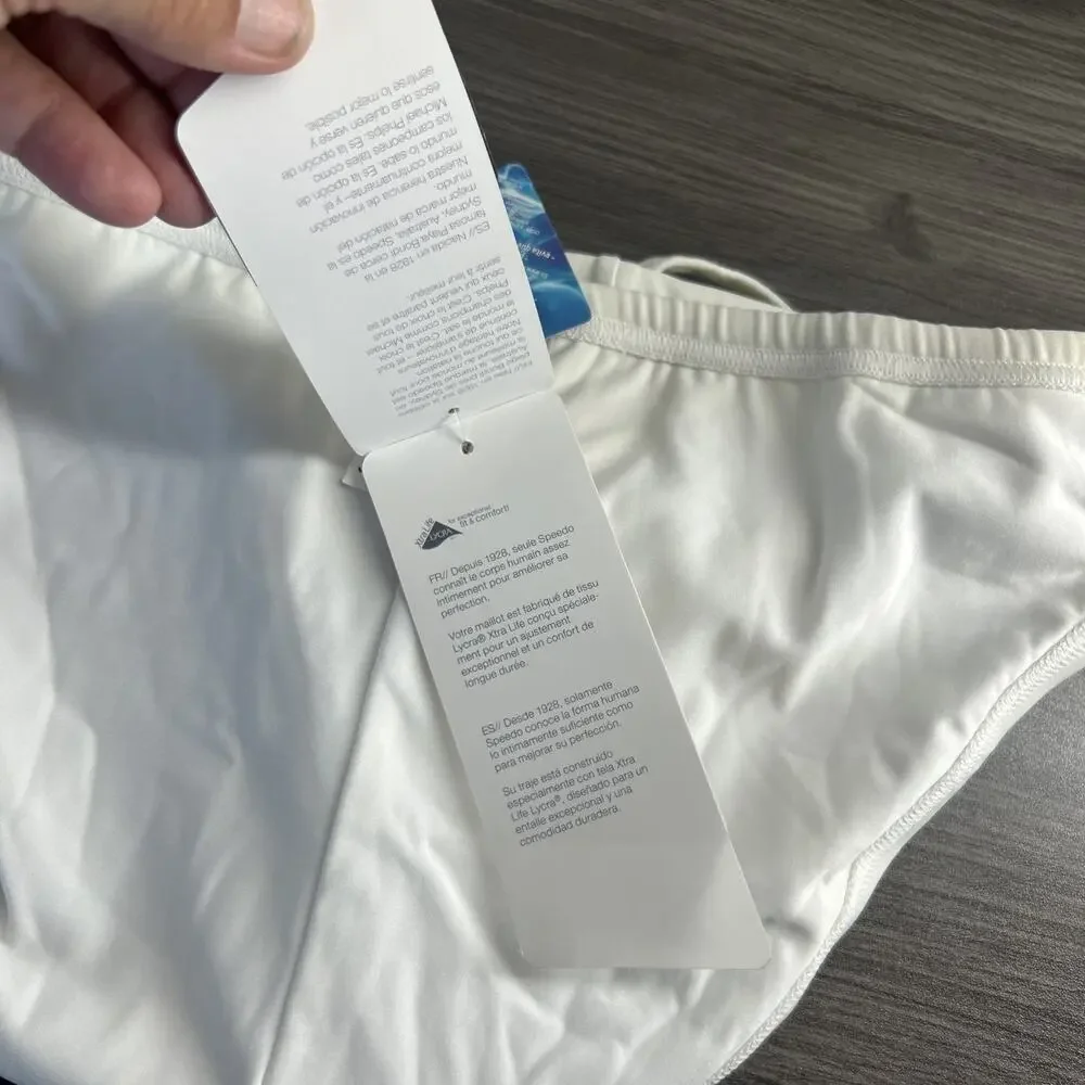 Speedo Men’s Swim Brief Size 34 White NWT New Old Stock Racing Swimsuit READ